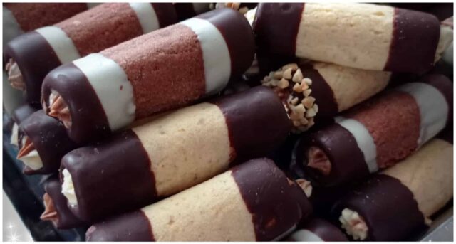 vánoční trubičky – kakaové a světlé