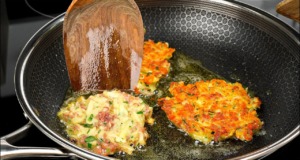 Recept na velmi chutné bramborové placičky se šunkou a sýrem Velmi chutné bramborové placičky se šunkou a sýrem