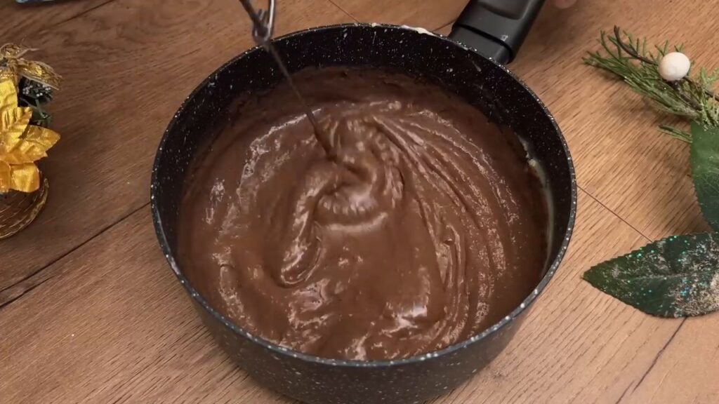 Čokoládový dezert se smetanovým krémem
