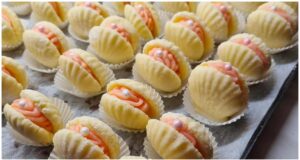 Moje oblíbené vánoční cukroví marcipánové mušličky, které nesmí chybět na svátečním stole marcipánové mušličky