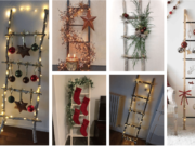 obyčejný žebřík, jako součást vánoční dekorace – inspirujte se!