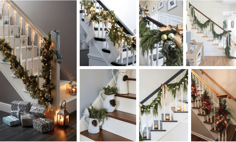 vánoční inspirace, jak originálně zkrášlit vaše schodiště: 20+ skvělých nápadů!