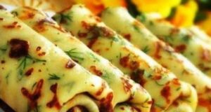 inspirace na slaný oběd: vyzkoušejte tyto sýrové palačinky s česnekem a koprem!