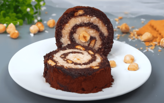 vynikající kokosová roláda s lískovými oříšky: rychle a snadno připravená!