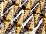 Vánoční linecké stromečky – máslové cukroví s čokoládou