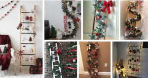 vzali jsme obyčejný žebřík a vytvořili z něj krásnou a originální vánoční dekoraci