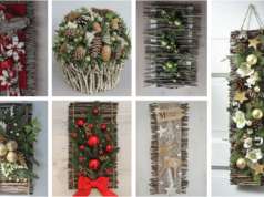 inspirace na jednoduchou vánoční dekoraci – drobné větvičky a klacíky, jako podklad!