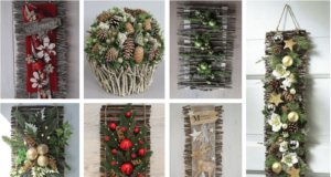 inspirace na jednoduchou vánoční dekoraci – drobné větvičky a klacíky, jako podklad!