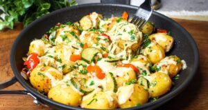 Smažené brambory se zeleninou - výborná příloha k masu