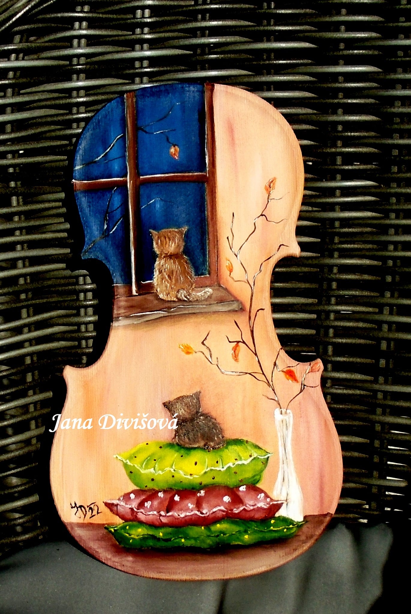 rozhovor: výtvarnice jana objevila svou vášeň pro olejomalbu. jejím plátnem jsou také houslové desky
