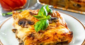 Aromatické žampionové lasagne bez masa, které budete milovat