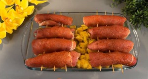 Chutné plněné rolky s bramborami Chutné plněné rolky s bramborami