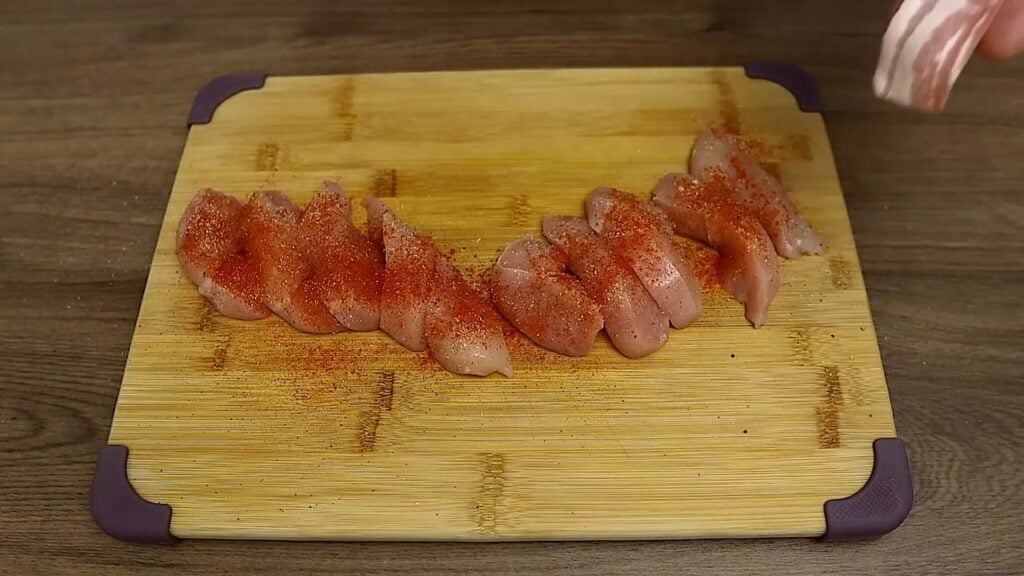 Kuřecí prsíčka obalená ve slanině