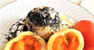 inspirace na super, sladký oběd: meruňkové knedlíky s tvarohem a mákem