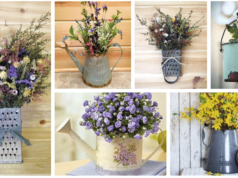 inspirace na krásné květinové dekorace: využít můžete netradičně struhadla, konve či hrnce