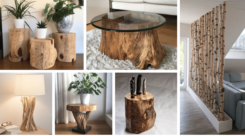 dřevo, jako skvělý dekorativní doplněk v naší domácnosti – inspirujte se!