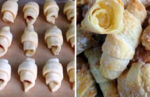recept na domácí mini croissanty plněné ořechy, nutellou či marmeládou