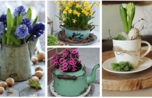 květinový ráj: jak udělat ze starého nádobí originální květinovou kompozici!