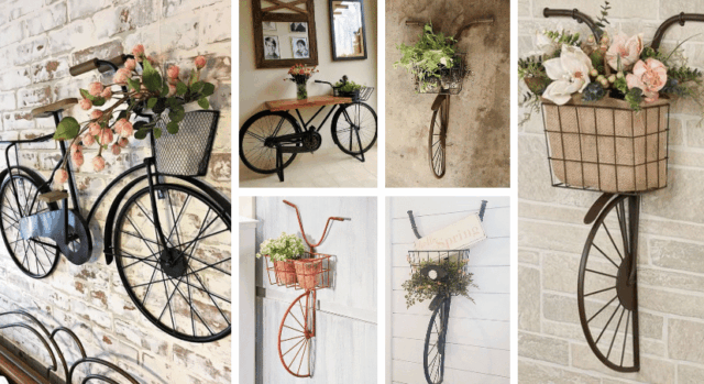 náhled inspirace na originální dekoraci: využijte starý bicykl tímto super nápadem!