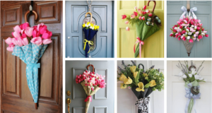 s květinami do jara: jak ozdobit vchodové dveře květinovou dekorací!
