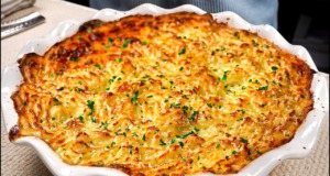 Zapečené mleté maso se zeleninou a bramborovou kaší Zapečené mleté maso s bramborovou kaší - chutný oběd hotový!