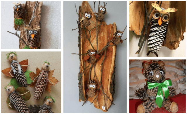 zábavná a edukativní činnost pro děti: jak si vyrobit zvířátko z kůry a šišek!