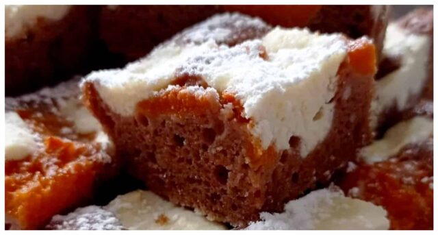 kefírová buchta s tvarohem a meruňkami