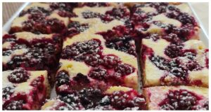 Litý ovocný koláč s tvarohem litý ovocný koláč s tvarohem a ovocem