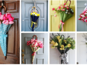 vykouzlete si tuto krásnou, květinovou dekoraci na vchodové dveře!