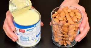 Čokoládově-mandlová roláda z kondenzovaného mléka – nepečená! Čokoládově-mandlová roláda z kondenzovaného mléka