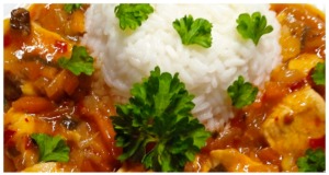 Kuřecí maso v pikantní chilli omáčce s rýží