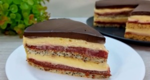 FOTO RECEPT: Vrstvený, vzdušný a velmi chutný – Třešňově-makový koláč s bílou čokoládou Třešňově-makový koláč s bílou čokoládou