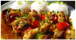 Recept na kuřecí špízy s žampióny a rýží