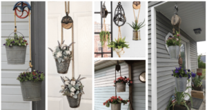 Vkusné oživení interiéru a exteriéru pomocí kladek a květin