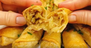 Fantastické slané rohlíčky plněné mletým masem a bramborami Fantastické slané rohlíčky plněné mletým masem a bramborami