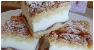 Koláč se zakysanou smetanou a vanilkou: Recept na vláčný a krémový moučník Křehký koláč s marmeládou a zakysanou smetanou – luxusní dezert ke kávě