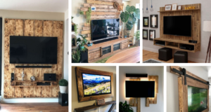 Inspirace do domácnosti: Využijte dřevo, jako skvělé pozadí TV