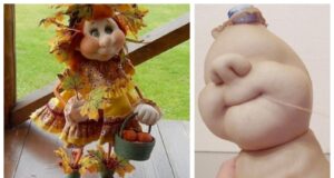 Jak na podzimní postavičku ze starých silonek a plastové láhve: Návod krok za krokem
