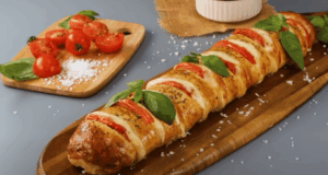 Recept na domácí křupavou bagetku plněnou šunkou a sýrem