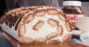 Oslaďte si život touto piškotovou roládou s krémem a nutellou!