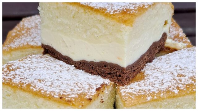 Tři barevné řezy s tvarohem – retro dezert jako od babičky