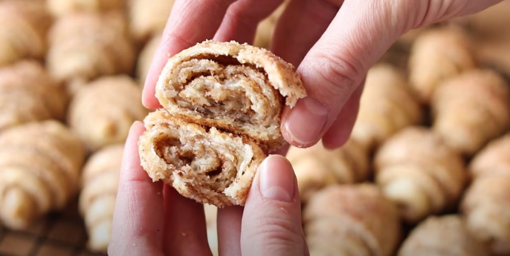 Ořechově-skořicové mini croissanty