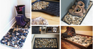 Inspirace na tvoření: Pomocí „kačírku“ jsme vyrobili originální rohožku