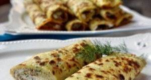 Naše milovaná lahůdka: Palačinky s koprem plněné slaným sýrem