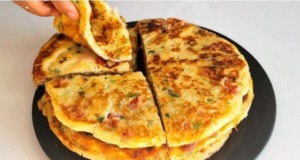 Jak připravit nadýchané slané palačinky se zeleninou a sýrem: Krok za krokem