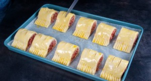 Vynikající kapsičky z listového těsta plněné mletým masem- Jednoduchý recept!