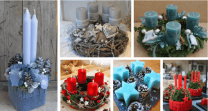 Krásné nápady a inspirace na svíčkové adventní dekorace: Červená, šedá či modrá!