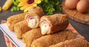Sýrové roládky se šunkou a mozzarellou – Křupavá pochoutka Sýrové roládky se šunkou a mozzarellou – Křupavá pochoutka