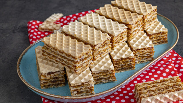 Karamelové grilážky - tradiční oplatková pochoutka s karamelem