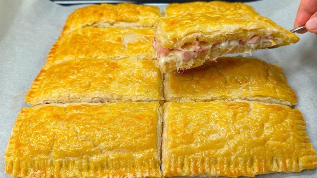 Slaný koláč z listového těsta připravený raz dva Slaný koláč z listového těsta připravený raz dva
